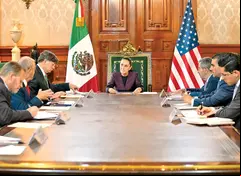 La presidenta Claudia Sheinbaum encabezó la reunión con el subsecretario del Departamento de Estado, Christopher Landau, en la que participaron funcionarios de ambos países.