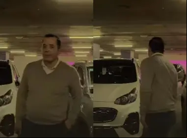 Uno de los 'ratotas' en el estacionamiento de Mitikah