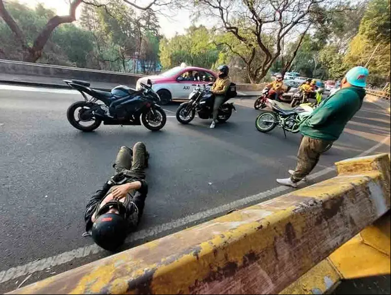 accidente en motocicleta